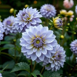 Георгин Акварель купить по цене от 680р. в интернет-магазине «Посадика» с доставкой почтой в в Черепановое и по всей России – [изображение №1].